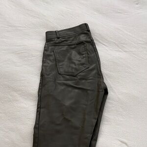 Zara Faux Leather Black High-Waisted Jeans
